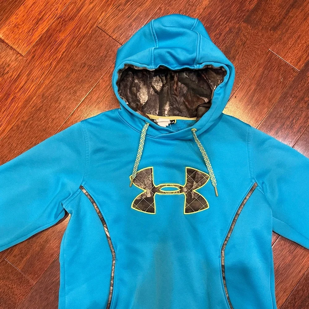 Under Armour Men’s Blue Hoodie with Camo Accents: UA Storm - Picture 1 of 12